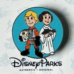 Disney Parks Star Wars Luke Skywalker and Princess Leia Pin